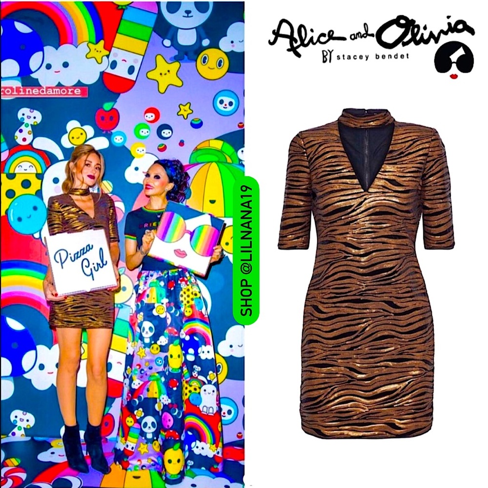 🆕🏷ALICE + OLIVIA sequin velvet mini dress Size 2